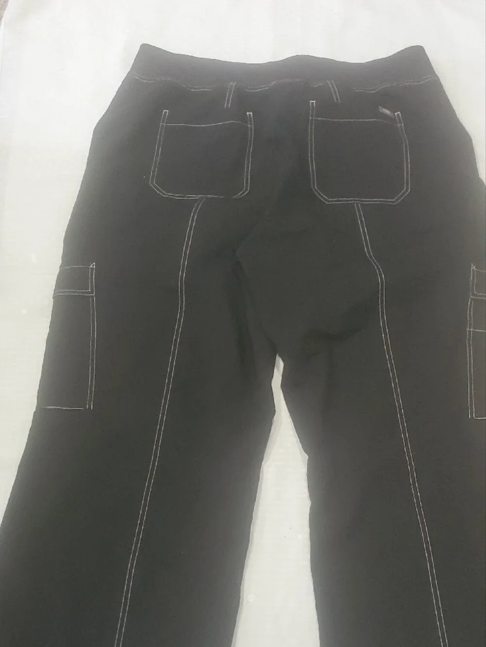 Figs Black  Unisex Wide-Leg Cargo Pants Size XXL